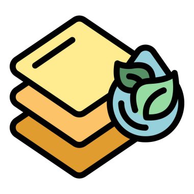 Doğal boya katmanı ikon ana hatları vektörü. Kozmetik kremi. El güvenli rengi düz