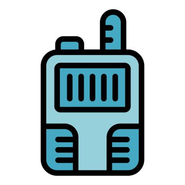 Paintball radyo ikonu ana hat vektörü. Top tabancası. Spor oyuncusunun rengi düz