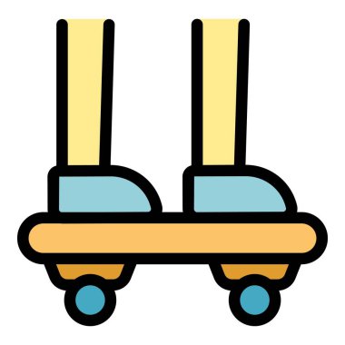 Uzuntahta simgesi ana hatlı vektör. Güverte ekipmanları. Spor etkinliği rengi düz