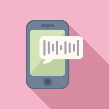 Telefon mesajı simgesi düz vektör. Medya beğendi. Temas darbesi