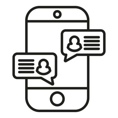 Yeni sohbet simgesi ana hatları vektörünü ara. Düğme grubu. Haber işareti