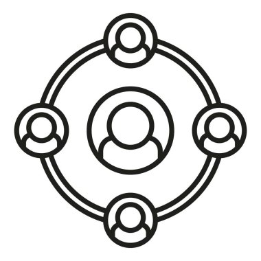 Dairesel mesaj ikonu ana hat vektörü. Sosyal medya. Çevrimiçi öge