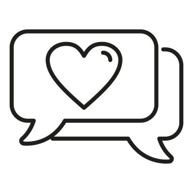 Sohbet ikonu ana hatları vektörü gibi. İnternet sitesi. Satır paylaşımı