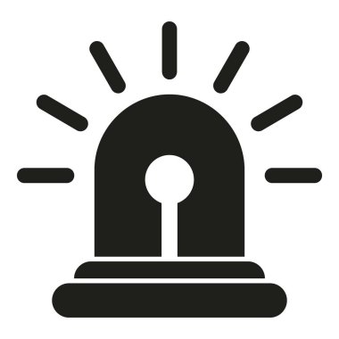 Alarm gösterici simgesi basit bir vektör. Yardım alarmı. Ofis tehlikesi