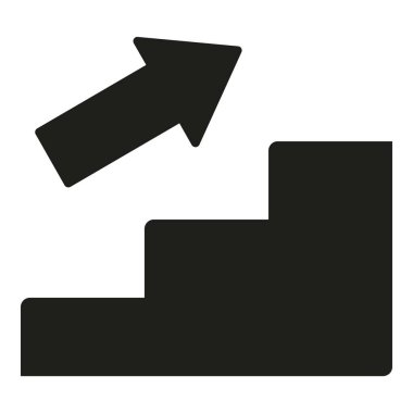 Tahliye merdiveni yön simgesi basit bir vektör. İş ateşi. Tehlike kaçışı