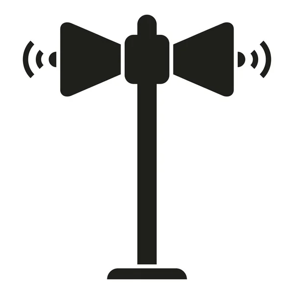 Alarm Street Speaker Icon Simple Vector Fire Danger Plan Leaving — Stock Vector