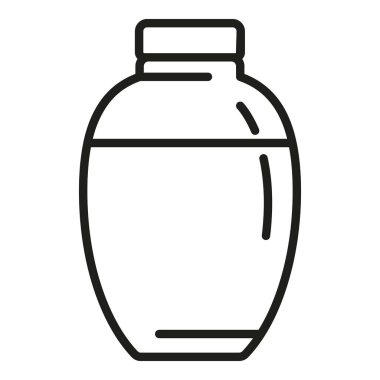 Wasabi sıvı ot ikonu ana hatları vektörü. Asya suşi bitkisi. Japon kök yapıştırıcısı