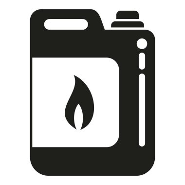 Gazyağı kutusu simgesi basit bir vektör. Benzin deposu. Tank yağı kabı