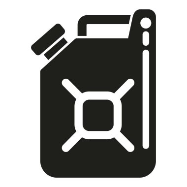 Metal gazyağı teneke kutu simgesi basit bir vektör. Kamp sapı esrar. Lamba yağı doldur