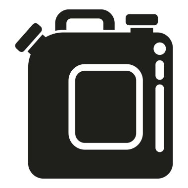 Çift gazlı teneke kutu simgesi basit vektör. Yakıcı yağ enerjisi. Benzin düştü.