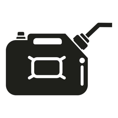 Gazyağı yakıt bidonu simgesi basit bir vektör. Gaz lambası kampı. Işık madencisi enerjisi