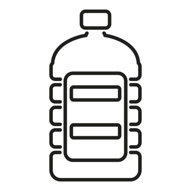 Gazyağı şişesi ikonu ana hatları vektörü. Yakıt enerji ısıtıcısı. Kimyasal düşüş