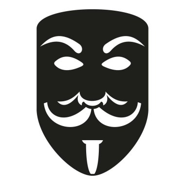 İsimsiz maske simgesi basit bir vektör. Avatar yüzü. Kişi kullanıcı aracı