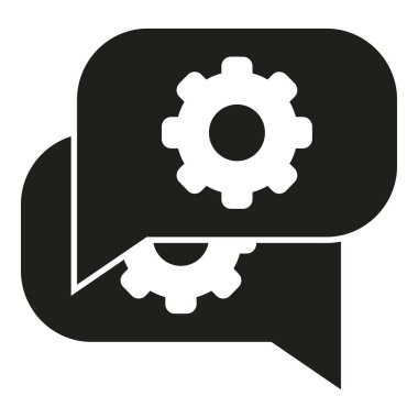 Sohbet vites dengesi simgesi basit vektör. Eğitim danışmanı başarısı. Online zafer