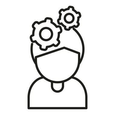 Akıl hocası kişisel başarı ikonu ana hat vektörü. Vizyon işi. Güven eğitimi.