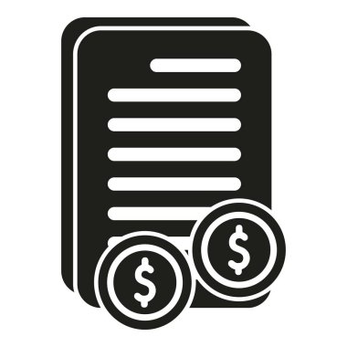 Yeni kağıt para ikonu basit vektör. Fon imzası. Güvenli cüzdan kredisi