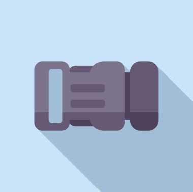 Plastik kıyafetler ikon düz vektörünü klipsliyor. El işi giysiler. Spor malzemeleri.