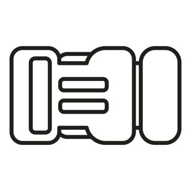 Plastik kıyafetler ikon ana hatları vektörünü kırpıyor. El işi giysiler. Spor malzemeleri.