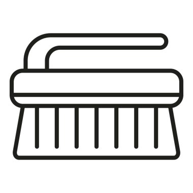 Terzi işi fırça ikonu ana hatları vektörü. Makine ekipmanları. Yapı işi dikiş