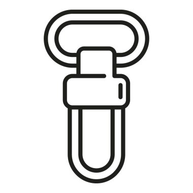 Altın Tuhaflık aracı simgesi ana hat vektörü. Terzi malzemeleri. El işi moda işi