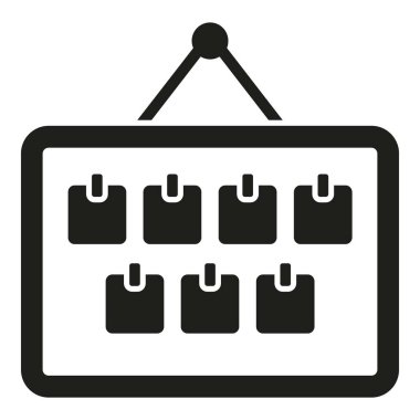 Akıllı kağıt simgesi basit vektör. İş ofisi. Çalışma alanı