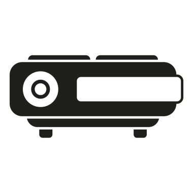 Akıllı ofis projektörü simgesi basit vektör. İş verileri. Denetim işi