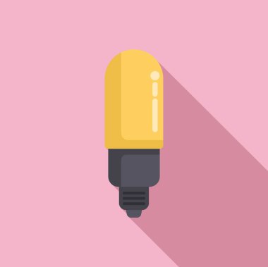 Ev lambası ikonu düz vektör. Lider ampul. Uzaktan telefon kontrolü