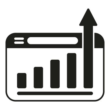 Finansal web grafik simgesi basit bir vektör. İndirim oranı. Veri pazarı