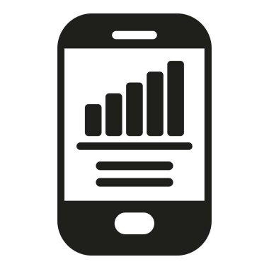 Akıllı telefon iş haritası simgesi basit bir vektör. Ekonomik gelecek. Finansal hizmet