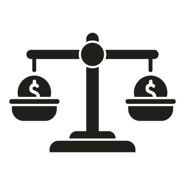 Para finans ikonu basit vektörünü ölçeklendirir. Kredi artışı. Fatura işi