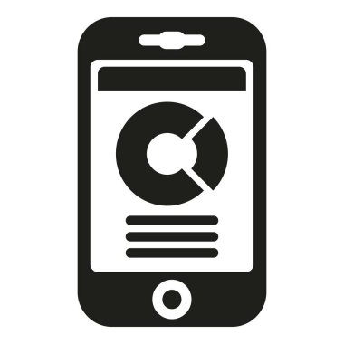 Finans akıllı telefon simgesi basit vektör. Finans dengesi. Nakit para