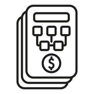 Şema finansal şeması ana hatları vektörü. Kredi finansmanı. Kredi finansmanı