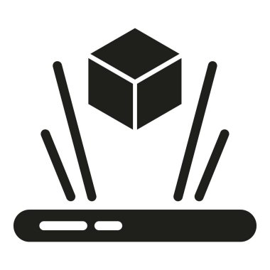 Artırılmış gerçeklik simgesi basit bir vektör. Kapalı oyun odası. Video kodu