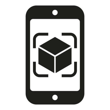 Akıllı telefon siber aygıt simgesi basit vektör. Gelecekteki oyun. Telefon uygulaması