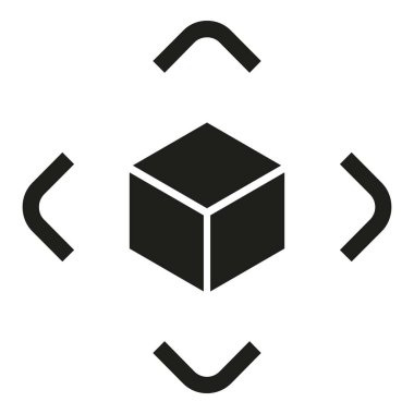 Artırılmış gerçeklik simgesi basit vektör. Oyun teknolojisi. Video kodu