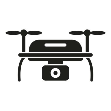 Akıllı dijital harita simgesi basit vektör. Kara uçağı. Hava güvenliğini sağlayın.