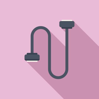 Dizüstü bilgisayar tamir ikonu düz vektör. Veri sistemi. Uzak araç servisi