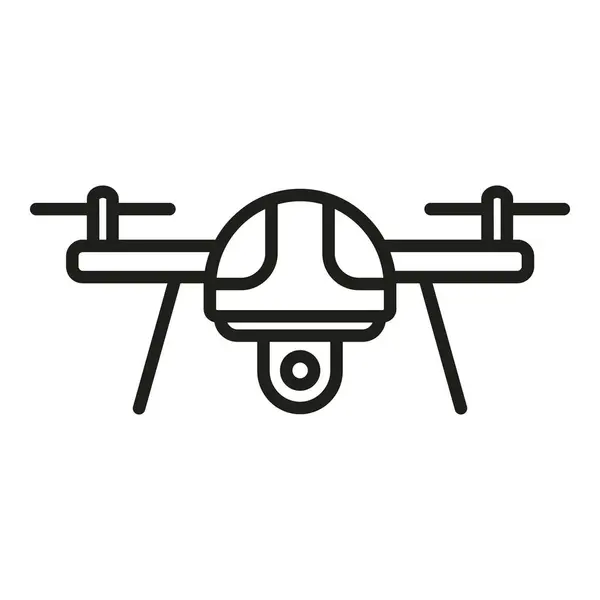 stock vector Video toy drone icon outline vector. Remote control. Aerial land view