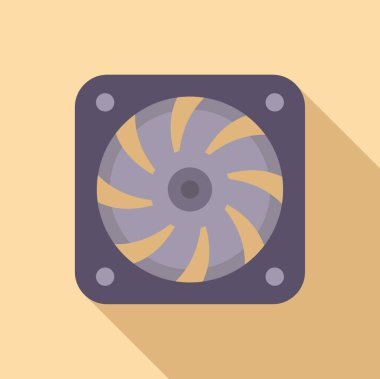 Laptop fan soğutucu ikon düz vektör. El telefonu. Mühendis hatası projesi