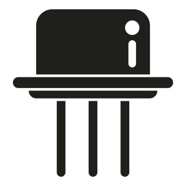 Laptop onarım kondansatör simgesi basit vektör. Destek servisi. Veri düğmesi