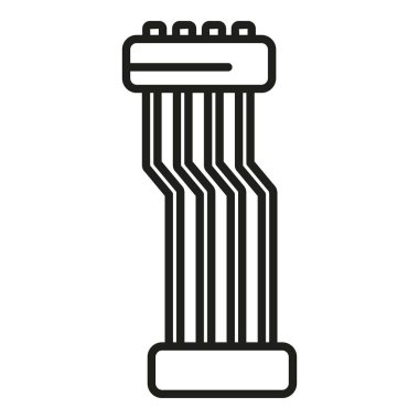 Dizüstü bilgisayar kablo ikonunun ana hatlarını onar. Veri aracı. Kurtarma güncellemesi