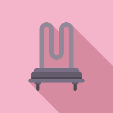 Çamaşır makinesi kazanı ikon düz vektörünü tamir eder. Tamir servisi. Elektrik borusu