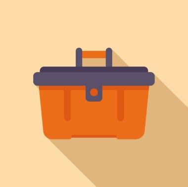 Servis araç kutusu simgesi düz vektör. Bozuk çamaşır makinesi. Papa bulaşık yıkıyor