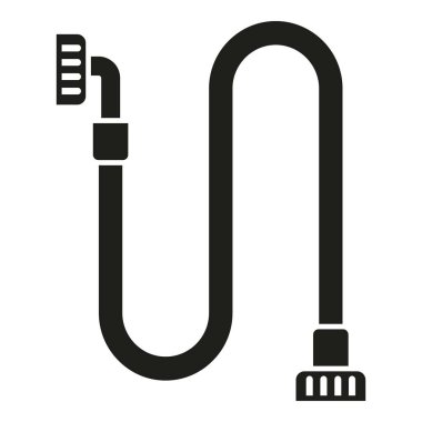 Çamaşır makinesi su borusu simgesi basit bir vektör. Servis onarımı. Tüp işçisi