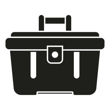 Servis araç kutusu simgesi basit vektörü. Bozuk çamaşır makinesi. Papa bulaşık yıkıyor