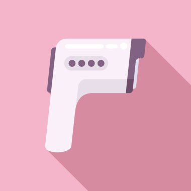 Lazer termometre ekipman ikonu düz vektör. Cihaz silahını tara. Ölçüm aracı