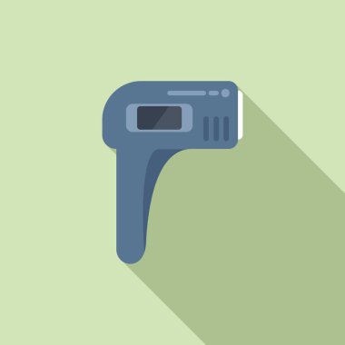 Ev lazeri termometre ikonu düz vektör. Tarayıcı görüntüleniyor. Görüntülemeyi kontrol et