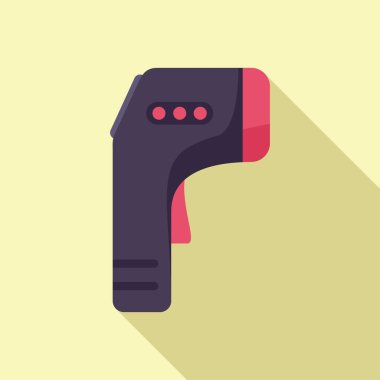 Viral uzaktan tarayıcı simgesi düz vektör. Cihaz ekipmanı. Tarama mesafesi aracı