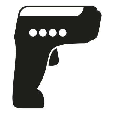 Aygıt lazer termometre simgesi basit vektör. Sağlık taraması yap. Temassız ekipman