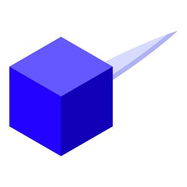 Pin aracı izometrik vektörüne bas. Kırtasiye hatırlatma tahtası. Ofis gölgesine dikkat et